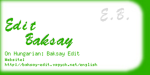 edit baksay business card